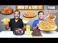 MIX IT & EAT IT FOOD EATING CHALLENGE | Pizza Eating Competition | Food Challenge