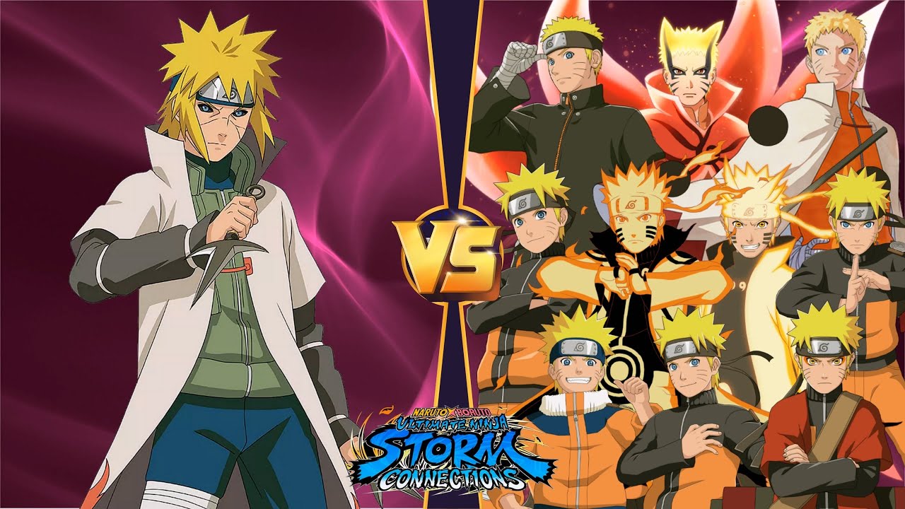 Minato Namikaze (Player) VS All Naruto (CPU SUPER HARD) Marathon