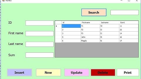 VB.NET insert update delete search using access database and print datagridview (WITH CODE)