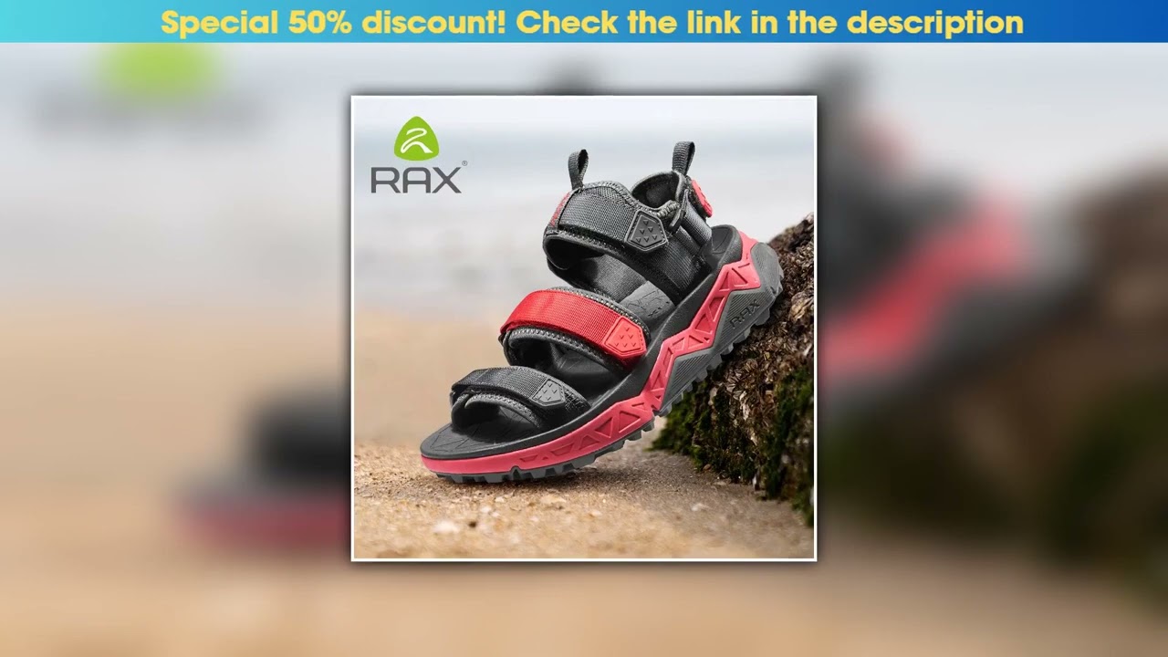 Flash Sale RAX Mens Sports Sandals Summer Outdoor Beach Sandals Men Aqua Trekking Water shoes Men U