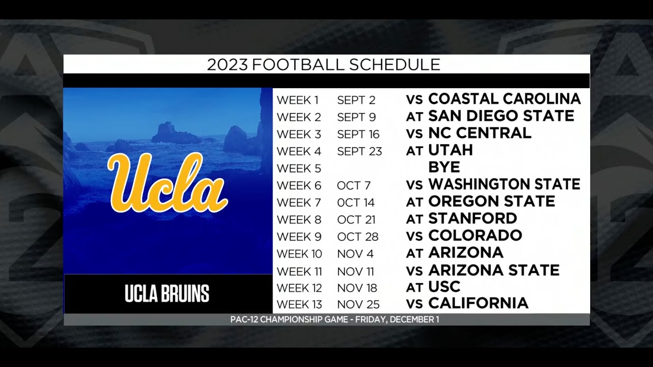 UCLA's 2023 football schedule Previewing the Bruins’ season YouTube