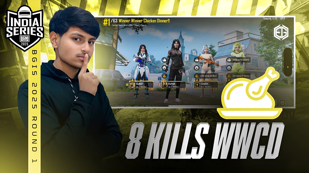 QUALIFIED FOR BGIS 2025 ROUND 2 | ENTRY FRAGGER POV 🔥| ROUND 1 WWCD 🍗 ...