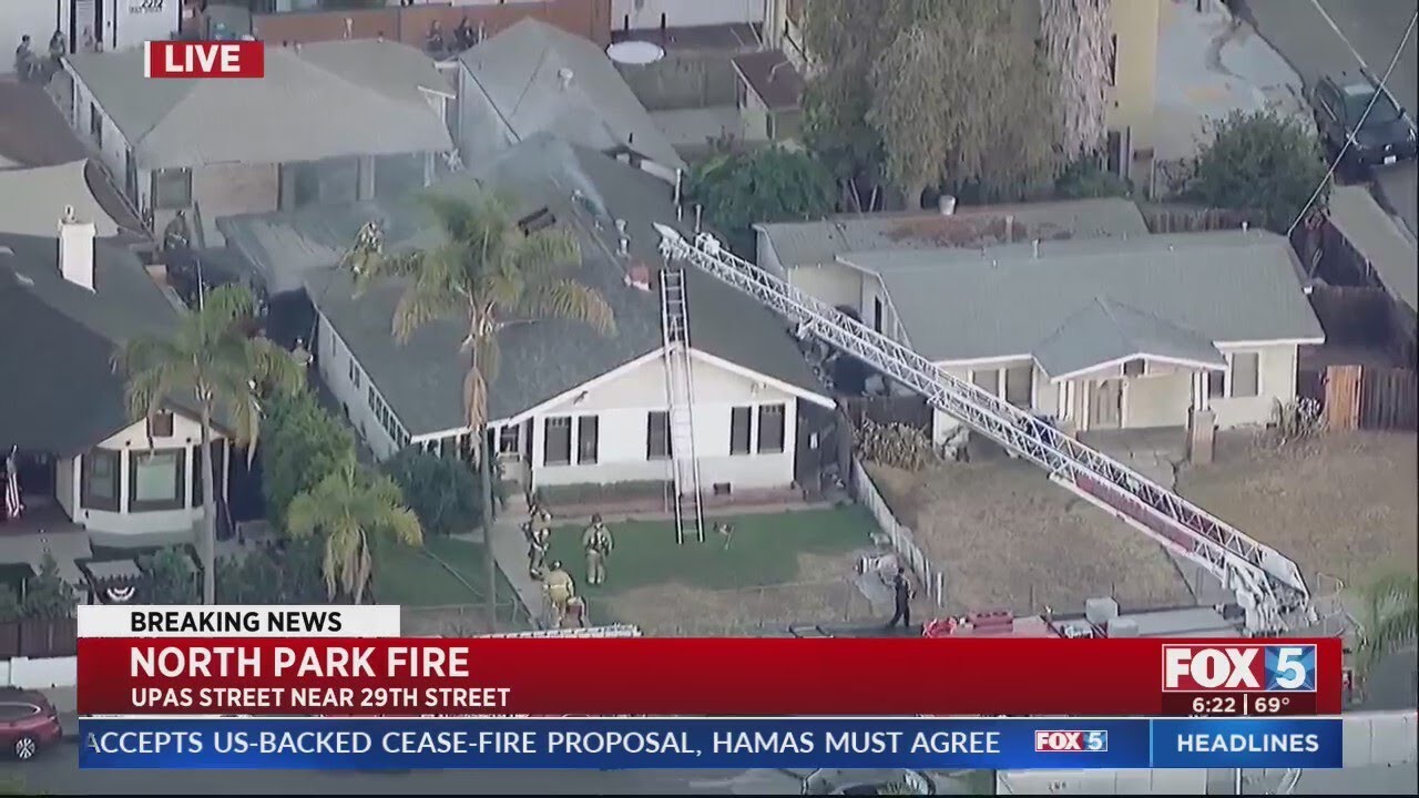 North Park residential fire - YouTube
