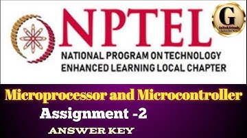 NPTEL || Microprocessor and Microcontroller || Assignment 2 Answer Key