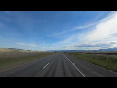 4K Driving from Deer Lodge to the Anaconda Rest Area, Montana