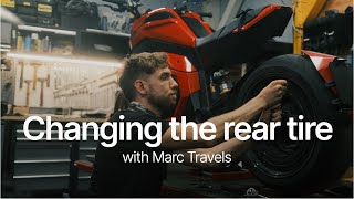 Verge Ts Pro Rear Tire Change Hubless Wheel Change Demo With Marc Travels