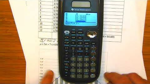 TI 36 Pro Mean SD of discrete distribution