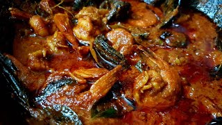 കട പളയടട വചച നലല ചമമൻ കറയണടKudampuliyitta Chemmeen Curry-Konjuprawns Mulakittathu