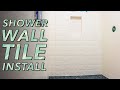 How to Install Tile on Shower Wall with Niche // Large Format Tile