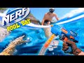 NERF WAR: WATER PARK TAKEOVER