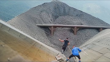 Barge unloading iron ore long video part 2 - Vlog of work on barge