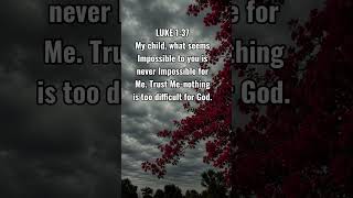 Luke 1:37 #goviral #luke #viral #motivation #bible #bibleverse #shorts #thankyou #jesus #devotional