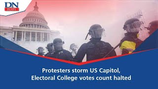 Protesters storm US Capitol, Electoral College votes count halted