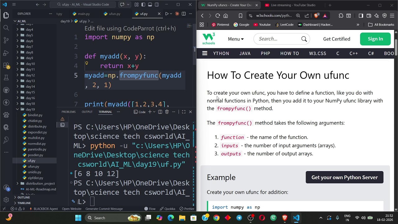 Learning AI From Zero – Python Moudles | NumPy | Live Study With Me | Day 18