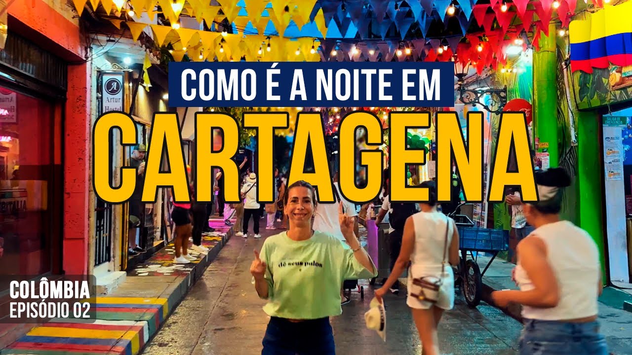 Saímos à noite em CARTAGENA… olha o que encontramos 😳🇨🇴