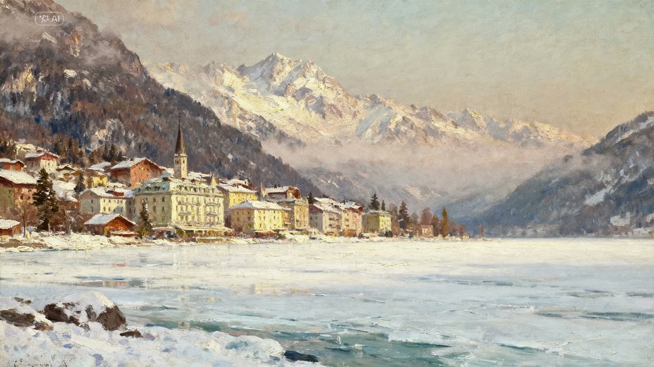 High Alpine Winter 🇨🇭 | St. Moritz · Andermatt · Davos | Luxury Oil Screensaver