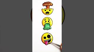 Emoji creepy PUZZLE #emoji #skeleton #creepy #toonymoonyart #shorts #papercraft