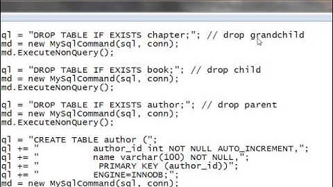 C# Edge 235   MC39  DROP TABLE and FOREIGN KEY