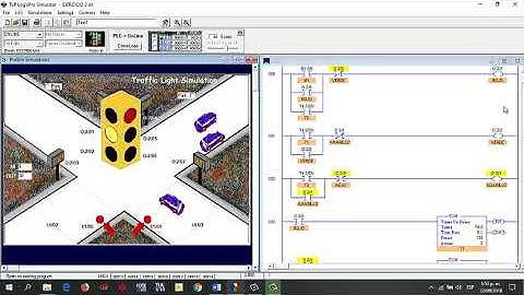 Traffic Control Applying Cascading TON Timers ejercicio 2.