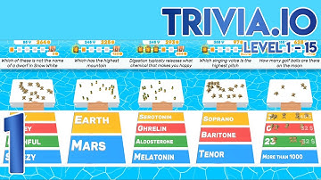 Trivia.io Answers for Level 1 to 15 - Gameplay Walkthrough Part 1