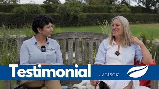 Testimonial by Alison about her Natural Water Swimming Pond - Ponds by Michael Wheat