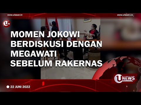 MOMEN JOKOWI BERDISKUSI DENGAN MEGAWATI SEBELUM RAKERNAS | U-NEWS