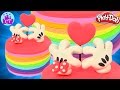 Play Doh Mickey Mouse and Disney Cake Rainbow Learning Diy Castle Toys
