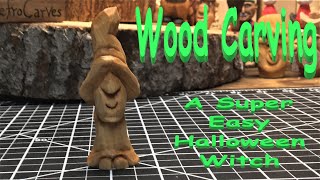 Wood Carving A Hillbilly Halloween Witch