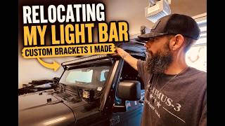 Jeep Light Bar Relocation Done Right – Custom Rhino Rack Brackets
