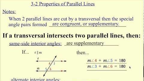 3.2 Properties of Parallel Lines