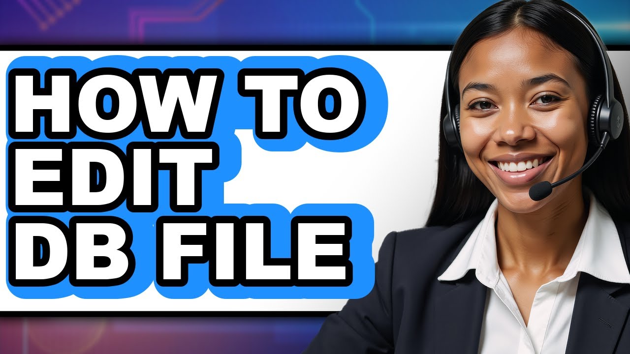 Db Direct File How to Edit Db File - Step by Step - YouTube