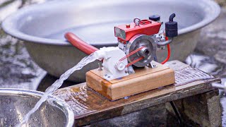 How to make a Mini Water Pump with Engine