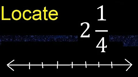 Locate 2 1/4 on the number line, mixed fraction on the line, mixed fractions