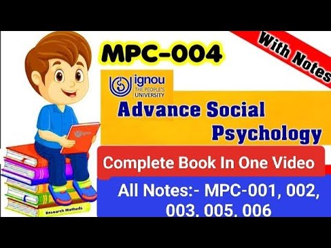 Complete Advance Social Psychology | MPC-004 | Complete book one video With Notes M.A Psychology