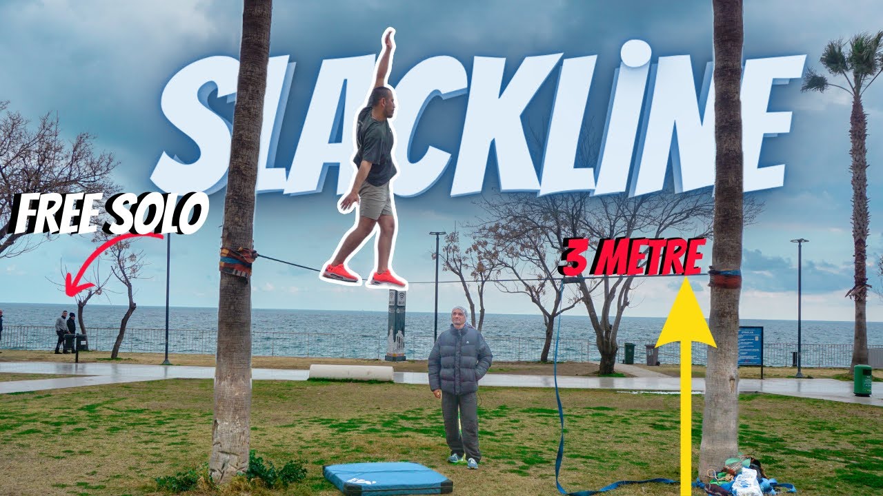 İP ÜZERİNDE 3 METRE YÜKSEKTE YÜRÜMEK! (Slackline) - YouTube