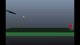 side view of two balls bounce