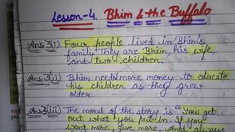 Class-3 REAL ENGLISH {LESSON-4 BHIM AND THE BUFFALO}