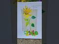 Sunflower with Nasturtiums - 100 Days of Sunflowers - Day #8. Original. Hand Drawn. Leave a 👍 or 👎