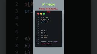 Python Strings Explained 😱 Immutable Objects Concept #coding #correctcoding #pythonprogramming