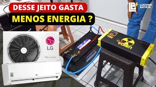 Ligar AR CONDICIONADO em uma fonte com bateria gasta MENOS energia ?