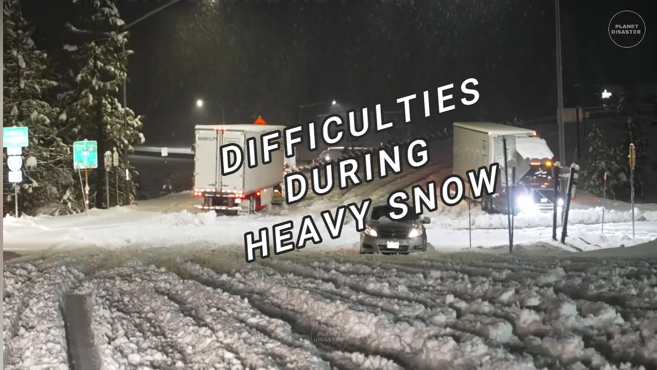 Difficulties during heavy snow | winter | blizzard - YouTube