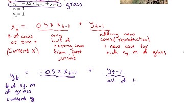 Example for how to set-up a simulation (discrete-time model) with 2 variables