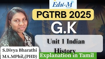 PGTRB G.K Unit 1 Indian History