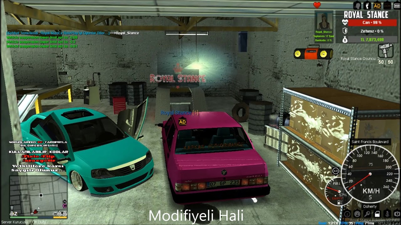 mta Royal Stance Roleplay Ultura Arac Modıfıye Garajı