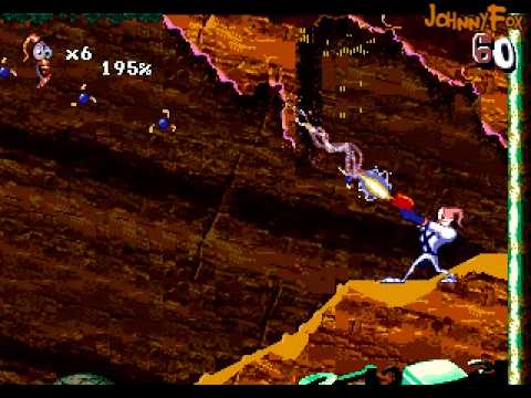 Jim Minhoca 2 final Boss Corrida desleal !! #earthwormjim #earthwormj