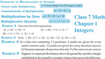 Introduction Exercise 1.2 | Chapter 1 Integers Class 7 Maths NCERT RBSE CBSE