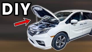 How To Open And Close The Hood - Honda Odyssey 2018-2025