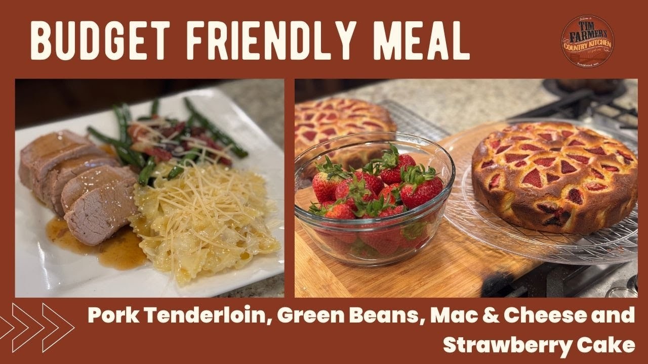 Pork Loin Smothered in Gravy & Homemade Strawberry Cake (#1351)