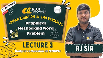 Linear Equations in Two Variables |10th State| Score Booster Series| Lecture 3 | Roshan Sir (RJ Sir)