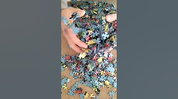 ASMR 🌈 Jigsaw Puzzle Piece Crunching Sound Oddly Satisfying